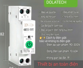Cầu dao wifi dolatech 1 tép 63A